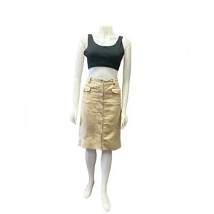 Banana Republic Khaki-Coloured Pencil Skirt, Size 8 EUC
